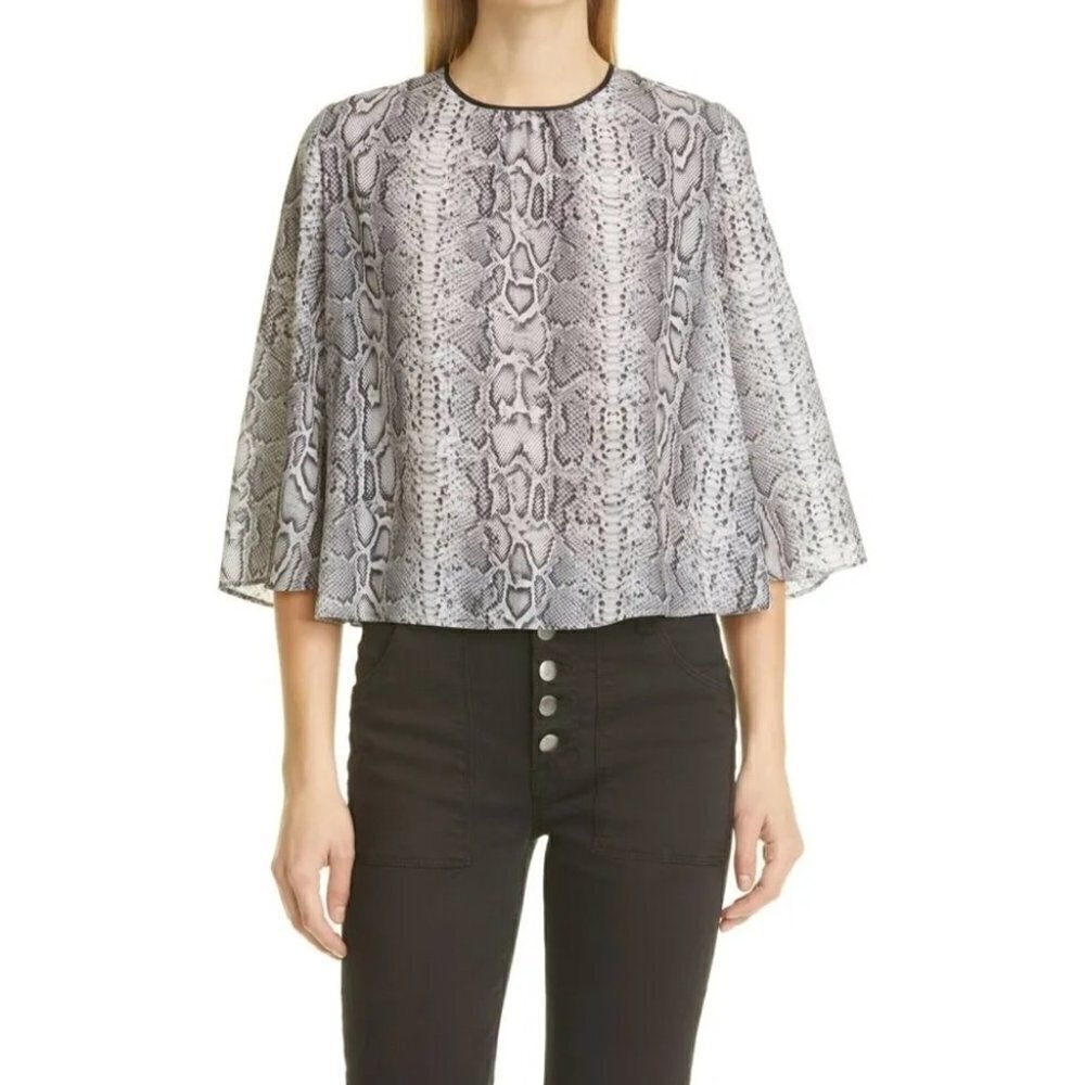 New Smythe | Bardot Snake Print Blouse